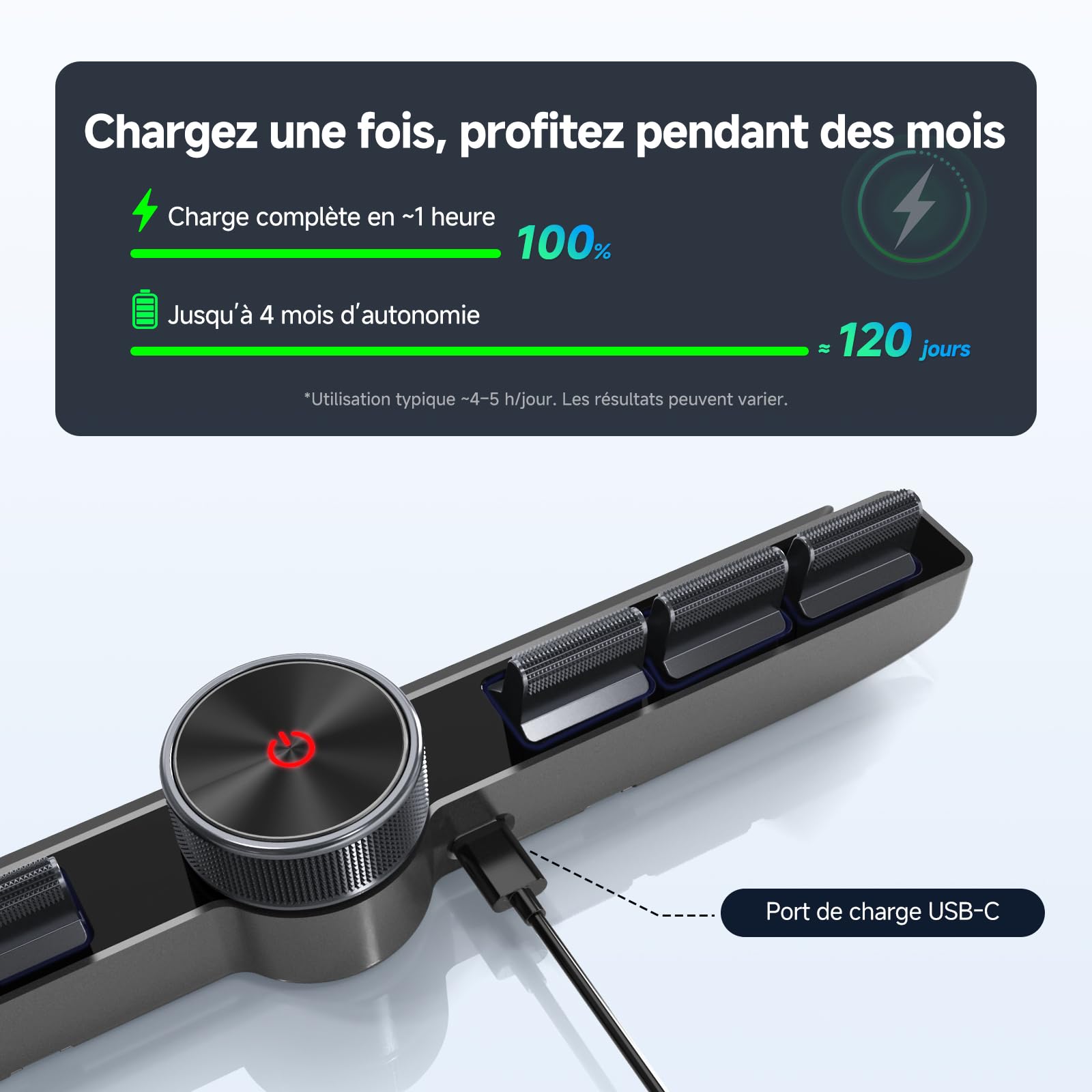 ATOTOZONE AC-44F20 Télécommande Sans Fil à Touches Rétroéclairées, Montage Souple,Bouton Personnalisable,pour A6, A5L, S8 (sauf S8 PN), X10, V10 et la Plupart d’autres Marques Compatibles SWC Learning