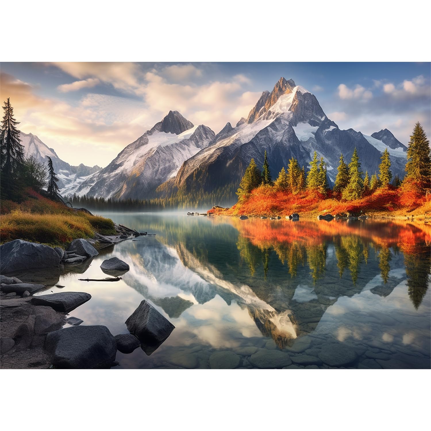 Yunlus Jigsaw Puzzles for Adults 1000 Pieces Impossible Hard Difficult Challenging Puzzles for Adults 1000pc Puzzle Reflections of the Majestic Peaks Jigsaw Puzzle 1000 Pieces 28 x 20 inches