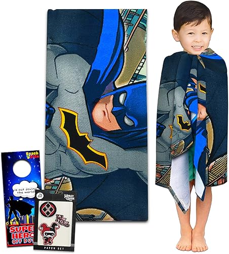 Batman Juego de toallas para niños, niñas, paquete de toallas de superhéroe con toalla de playa de Batman, calcomanías y más  Juego de piscina y disponible en Yaxa Colombia