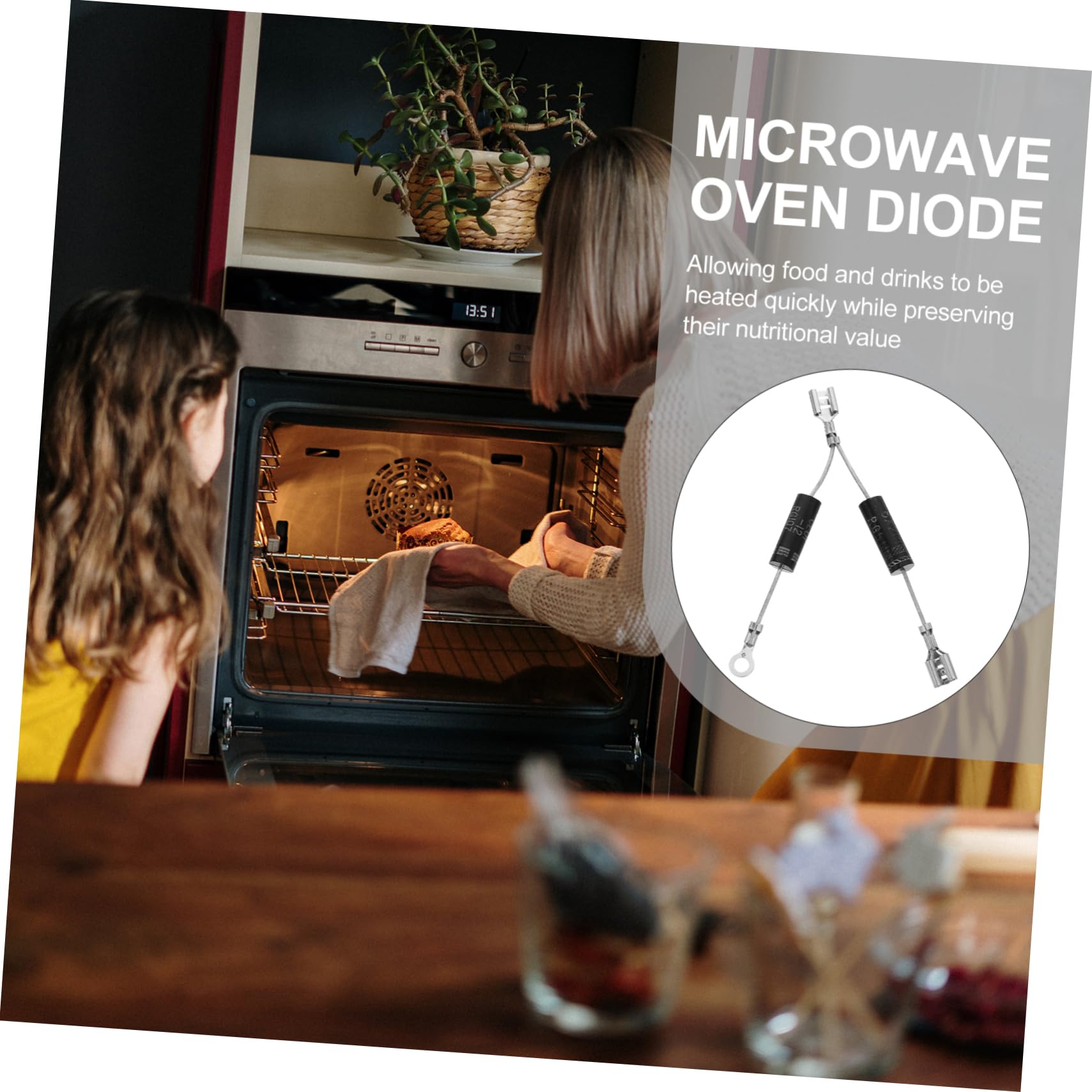 Fivekim 5 Pezzi, Set Diodo Ad Alta Tensione Diodo Raddrizzatore Microonde Parti Elettroniche Diodo Ad Alta Tensione - Foto 8