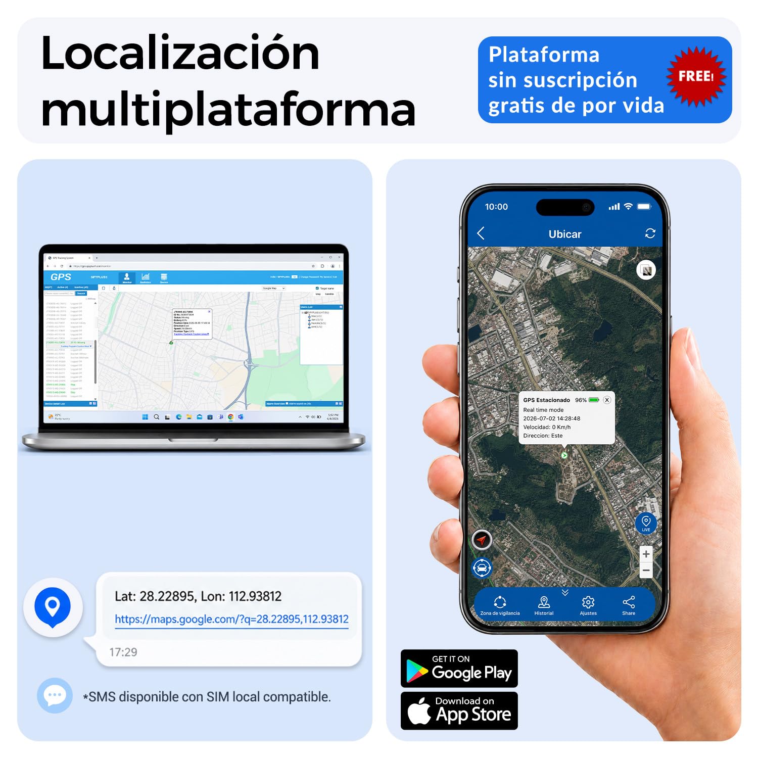 Zeerkeer Localizador GPS para Coche, Moto, camión, GPS Tracker Anti-perdida Vehículos Impermeable y Gratis App SMS Alarmas Múltiples, Fuerte Imán Seguimiento en Tiempo Real Geo-Fence Alarm
