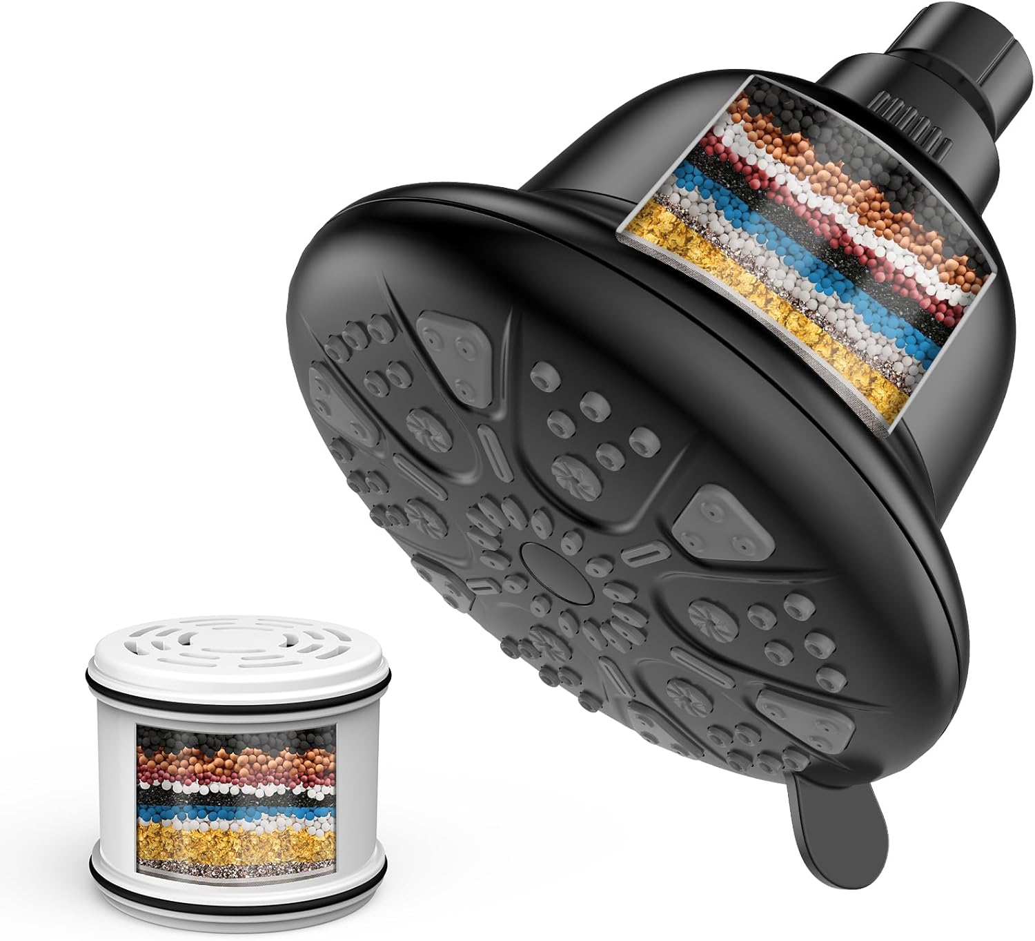 Filtered Shower Head Bundle with 1-PACK 16-Stage Shower Filter Replacement Cartridge