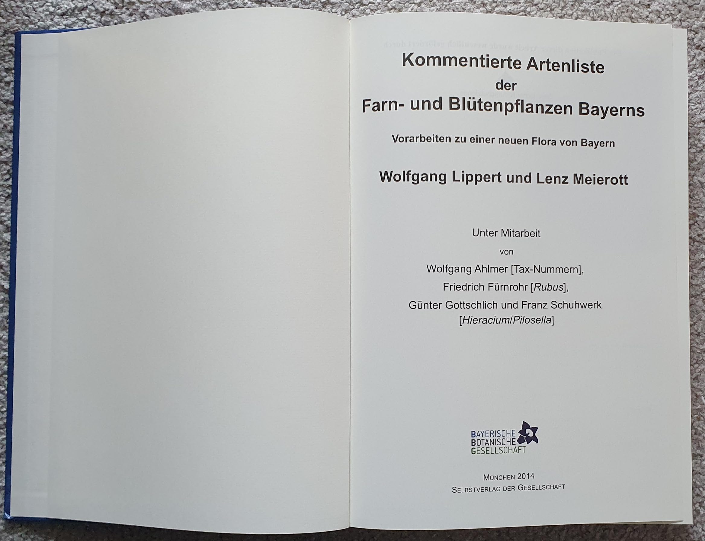 Kommentierte Artenliste der Farn- und Blütenpflanzen Bayerns