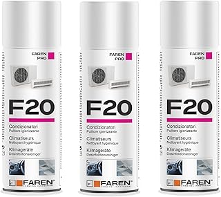 Faren - Limpador higienizante, desinfetante F20 em spray, transparente, frasco aerossol de 400 ml, cód. 79794, 3 unidade...