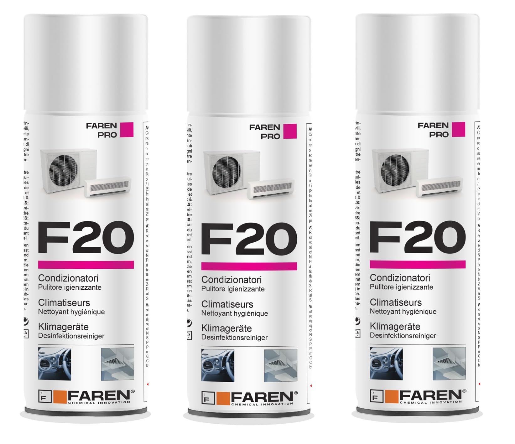 Faren F20 Desinfektionsspray für Haus- und Auto-Klimaanlagen, angenehm duftend auf Alkoholbasis, 400 ml (3)