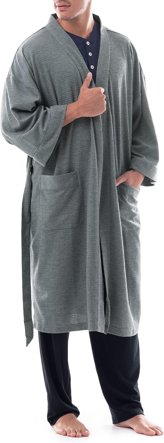 Fruit of the Loom Waffle Kimono Robe heren Badjas