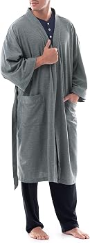 Peignoir Kimono Gaufré Fruit Of The Loom Homme – Doux, Chaud Et Élégant Pour L'Hiver