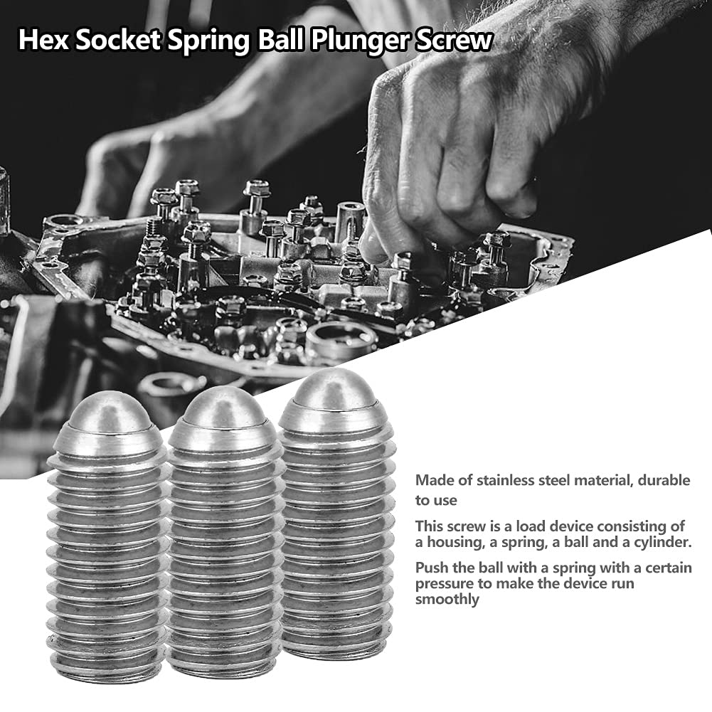Vite Con Stantuffo A Molla A Sfera M3 M4 M5 M6 M8 M10 M12 M16, Viti Di Fermo A Sfera Con Esagono Incassato In Acciaio Inossidabile 304(M3x6 200 Pieces - Foto 12