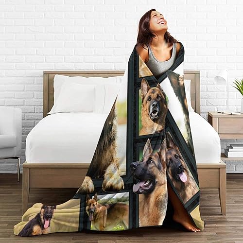 Miniatura 6 de Manta elegante de perro pastor alemán con estampado de perro alemán, ultrasuave, manta decorativa para el hogar, para sala de estar, cama, sofá