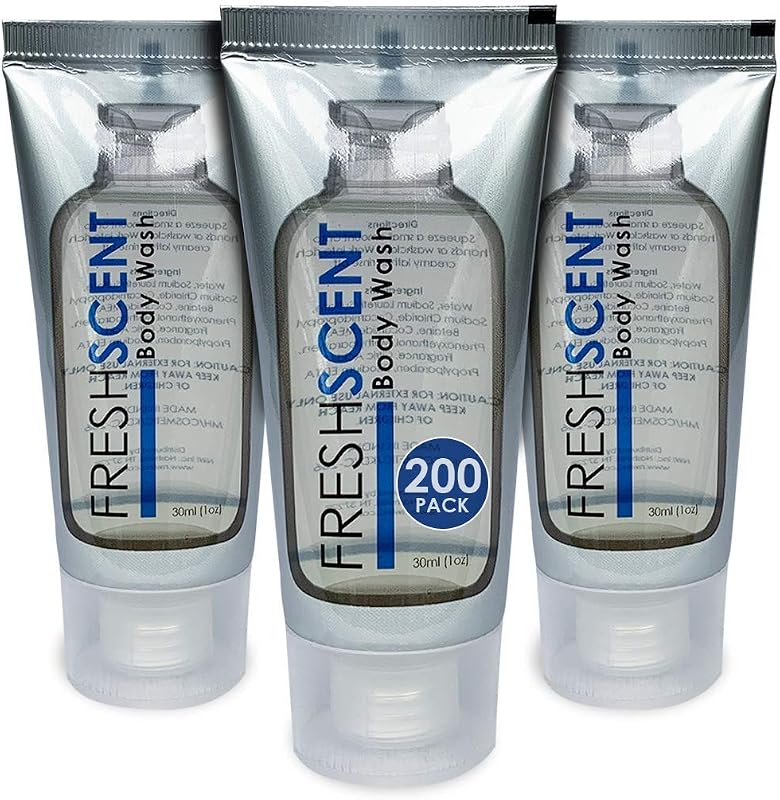 Sabonete líquido corporal Freshscent, 30 mL, pacote com 200 unidades
