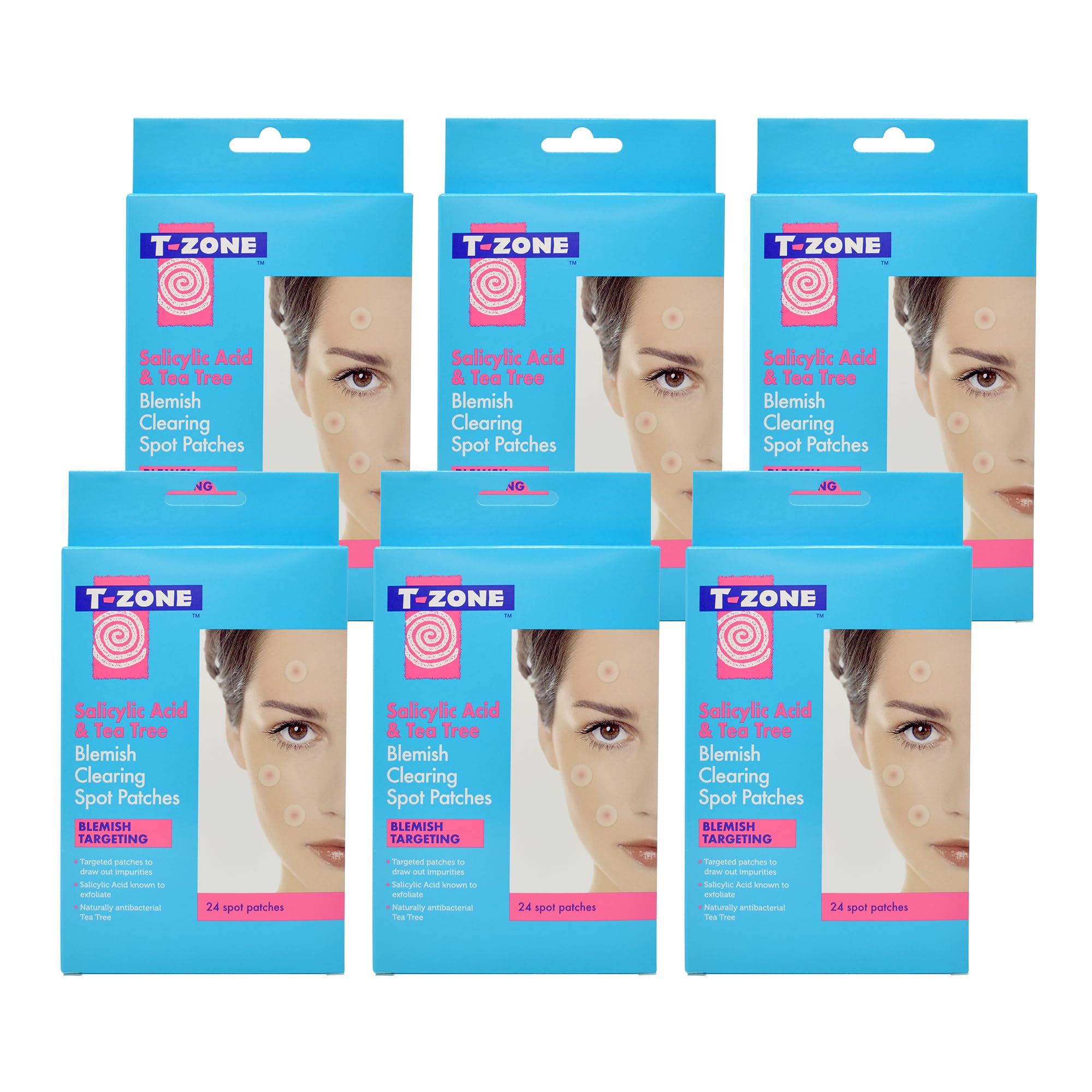 T Zone 6 x 24 Multipack of Salicylic Acid & Tea Tree Spot Patches