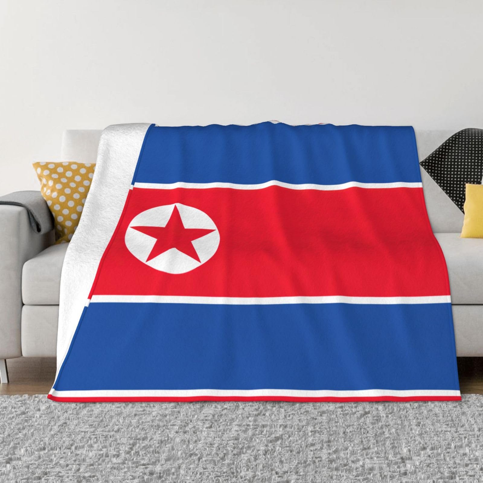 Couverture micro-polaire drapeau coréen douce et pliable pour canapé de salon Cosplay K-pop