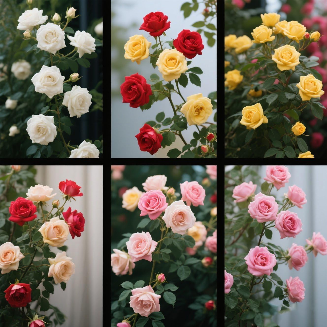 300+ Specimenti di Rosa Rampicante, Pianta Ornamentale Rampicante con Fiori Eleganti per Giardino e Recinzioni