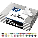Party Solids Silver Tissue Paper for Gift Bags - 20 X 30 Bulk Tissue Paper Silver 480 Sheets - 10lb Newsprint for Packing, Birthday Gift Box Filler, Packing Supplies for Moving Supplies