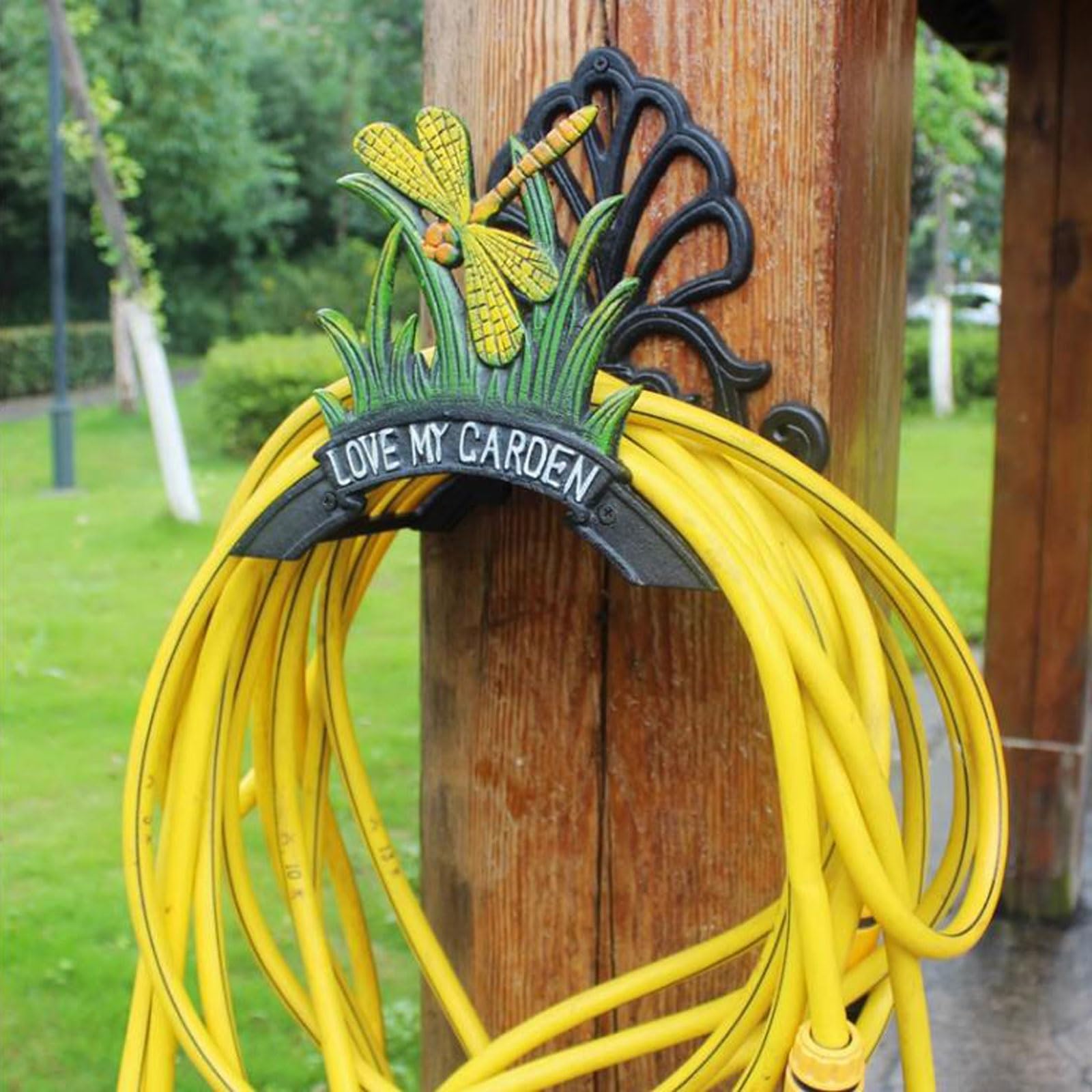 Avvolgitubo da giardino Supporto for Tubo da Giardino Montato a Parete, Appendiabiti for Avvolgitubo for Irrigazione in Ghisa for Impieghi Gravosi, Appendiabiti da Parete for Appendere a Parete, Stocc