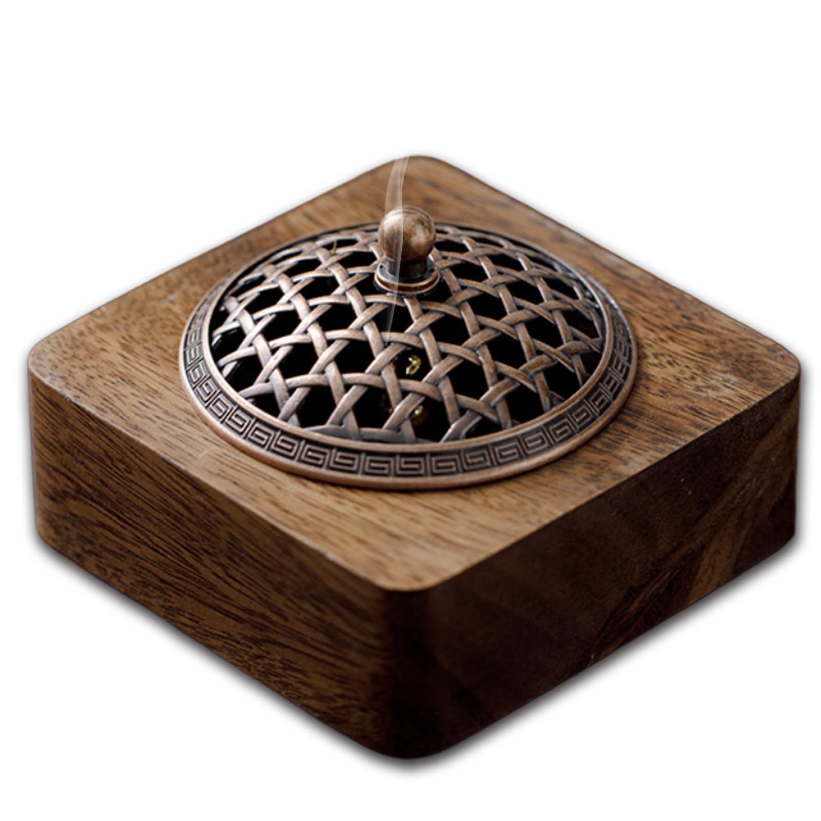 Wood Grain Hexagonal Incense Burner
