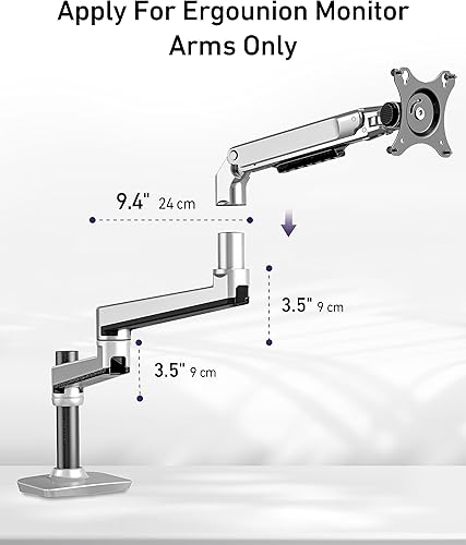 Miniatura 2 de Brazo de extensión para brazo largo de monitor, brazo adicional para soportes de monitor, aumenta la longitud del brazo del soporte de monitor (este