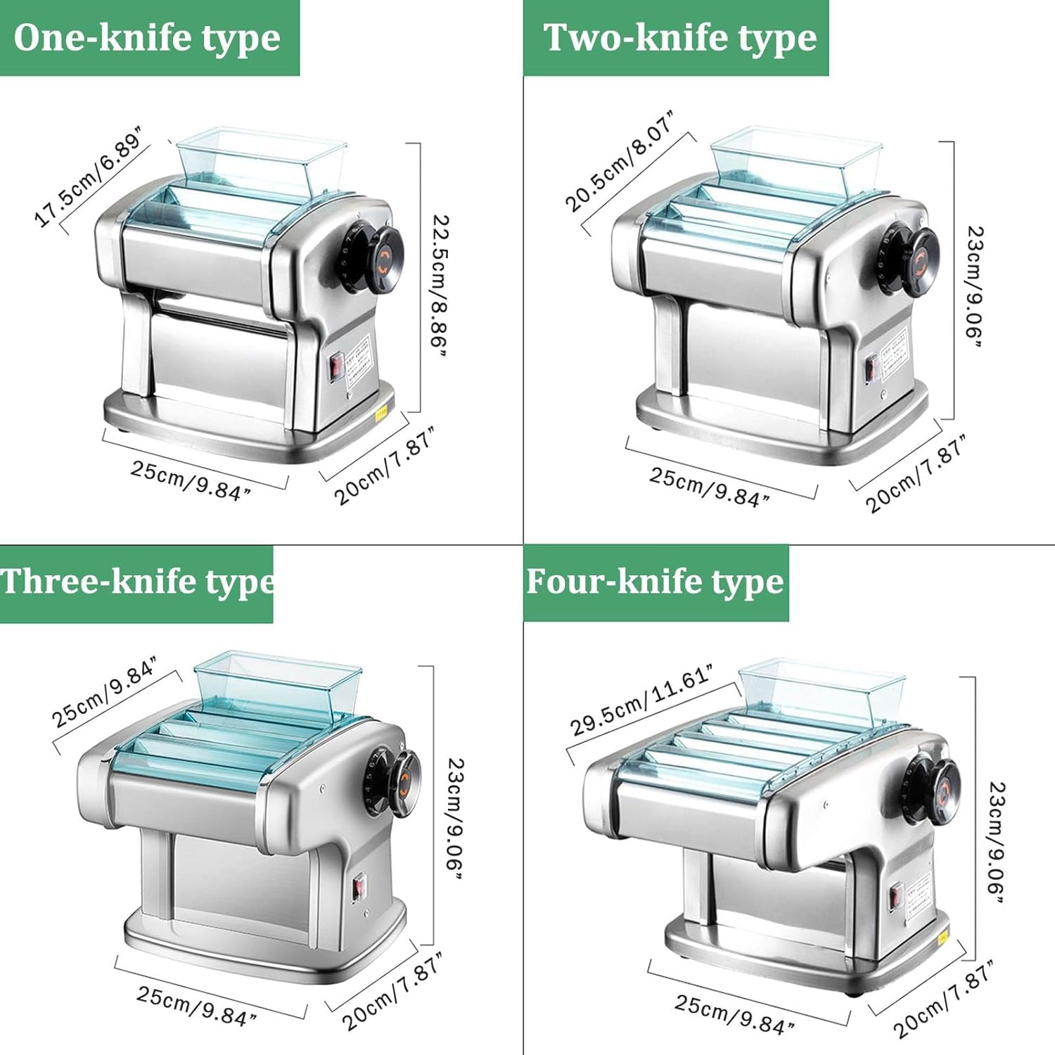 Automatic Electric Pasta Maker 135W, Dough Roller Noodle Cutting Machine, Thickness 1-4mm, Multifunction Dumplings Wonton Maker with Protective Cover.