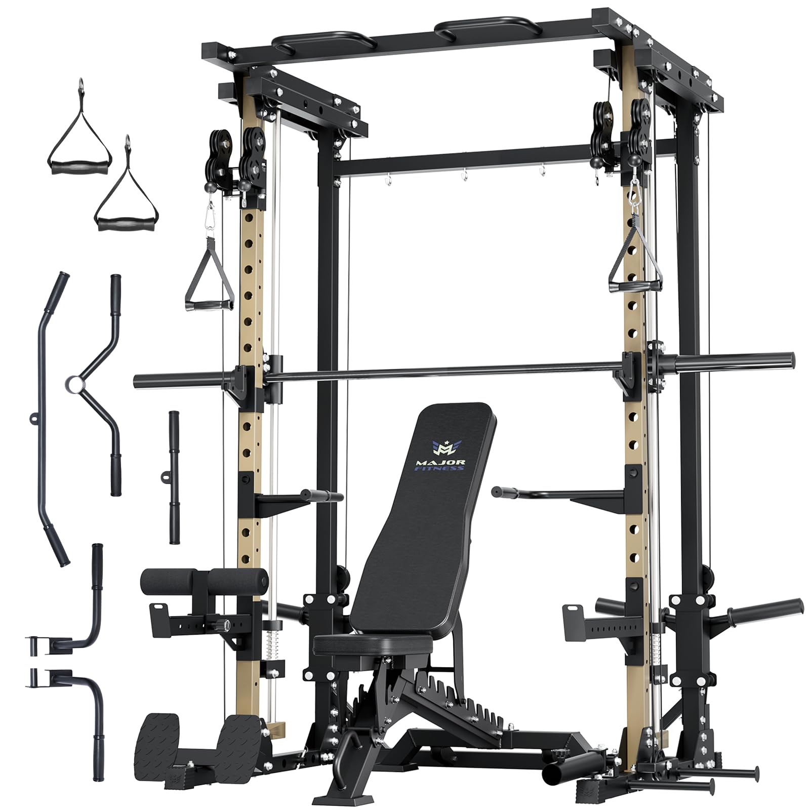 Major Fitness Drone3 Smith Machine, All-in-One Home Gym Power Rack