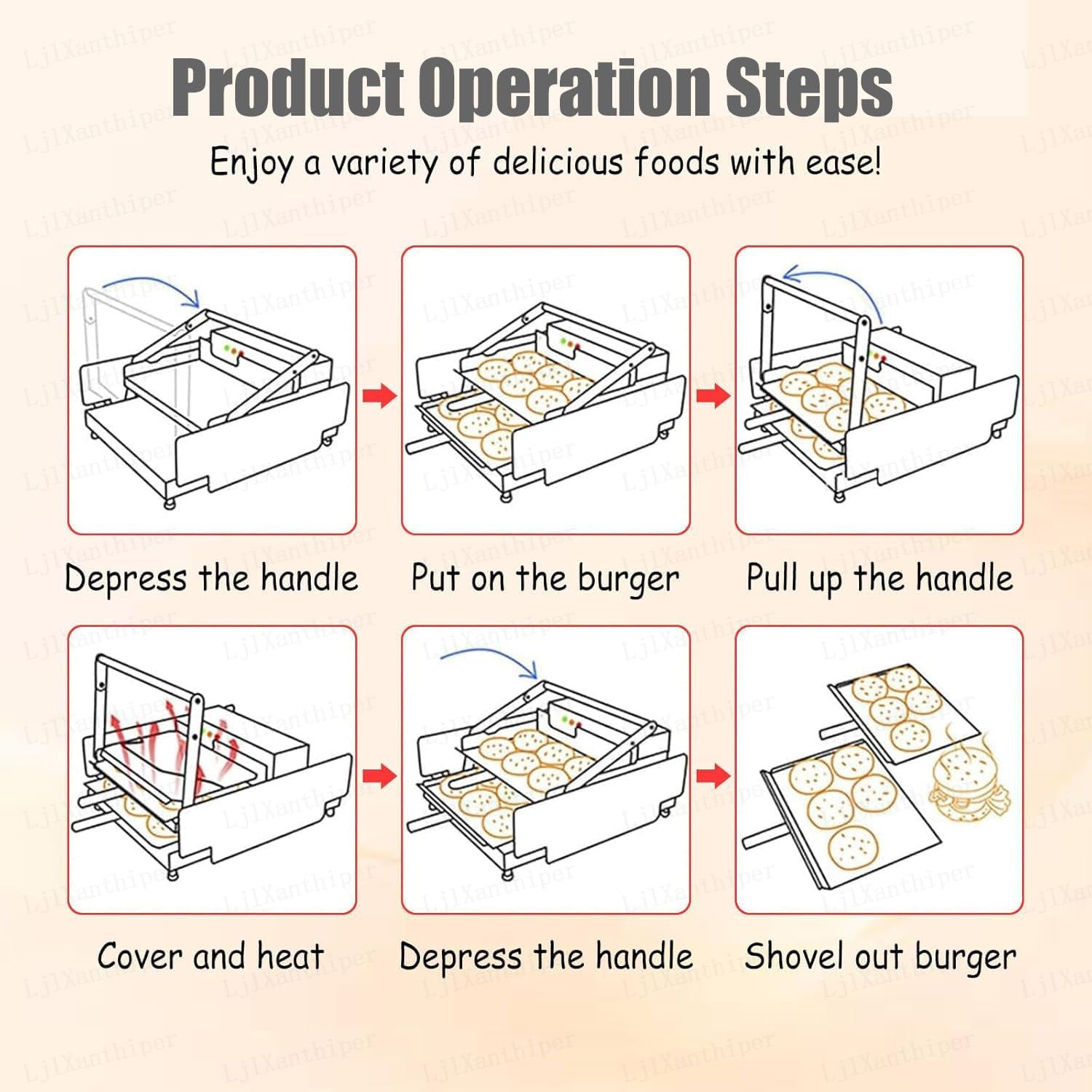 Hamburger Bread Toaster for Restaurant,Electric Hamburger Oven,Automatic Grilling Machine,With 0-3 Minute Timer,Adjustable Temperature 50-300°c,For Fast Food Restaurant and Family Kitchens small