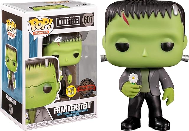 Funko Universal Monsters Frankenstein with Flower Glows Pop Vinyl Figure No. 607, Green