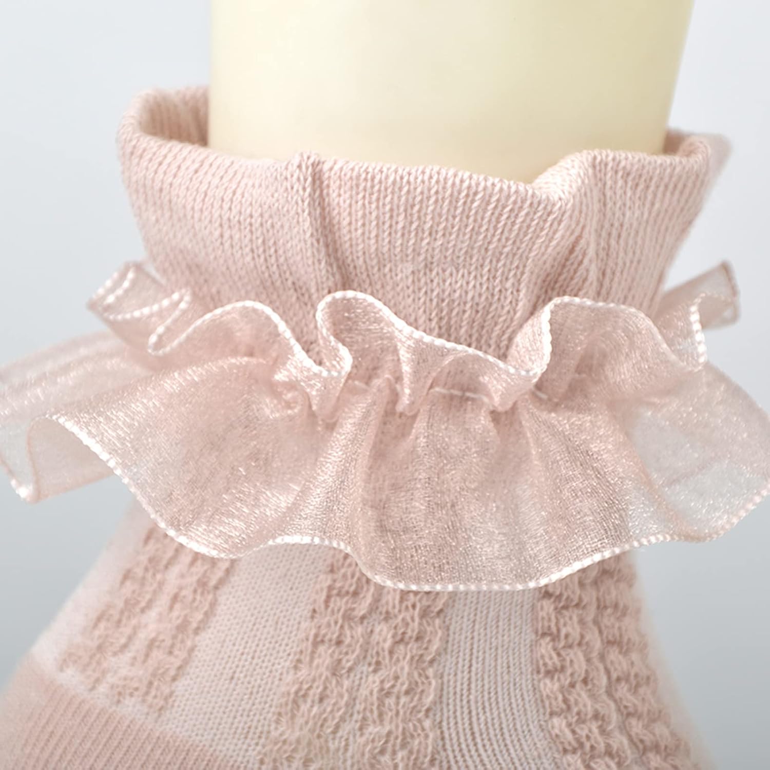 Baby Toddlers Girls Ruffle Lace Trims Socks Eyelet Mesh Princess Cotton Soft Dress Frilly Socks Kids 1-9T - Image 4