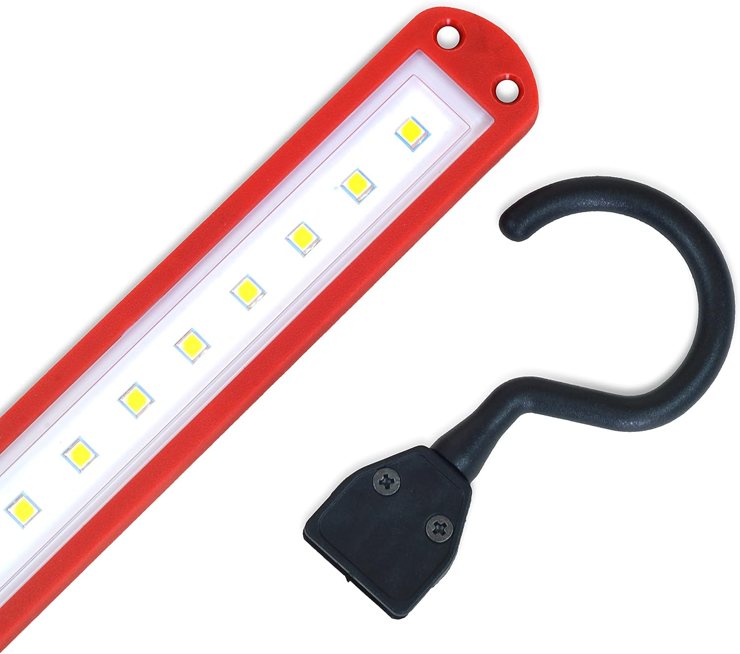 Steelman 500-Lumen LED Extra Slim Shop Work Light with 40-Foot Retractable Cord Reel, UV and Weather Resistant, Magnetic Mount (99761)