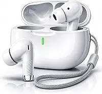 Fone de Ouvido Bluetooth 5.4 TWS Branco Sem Fio com Microfone, Controle Touch, Intra Auricular com Redução de Ruído, Estojo USB-C, Até 16h, Android e iPhone