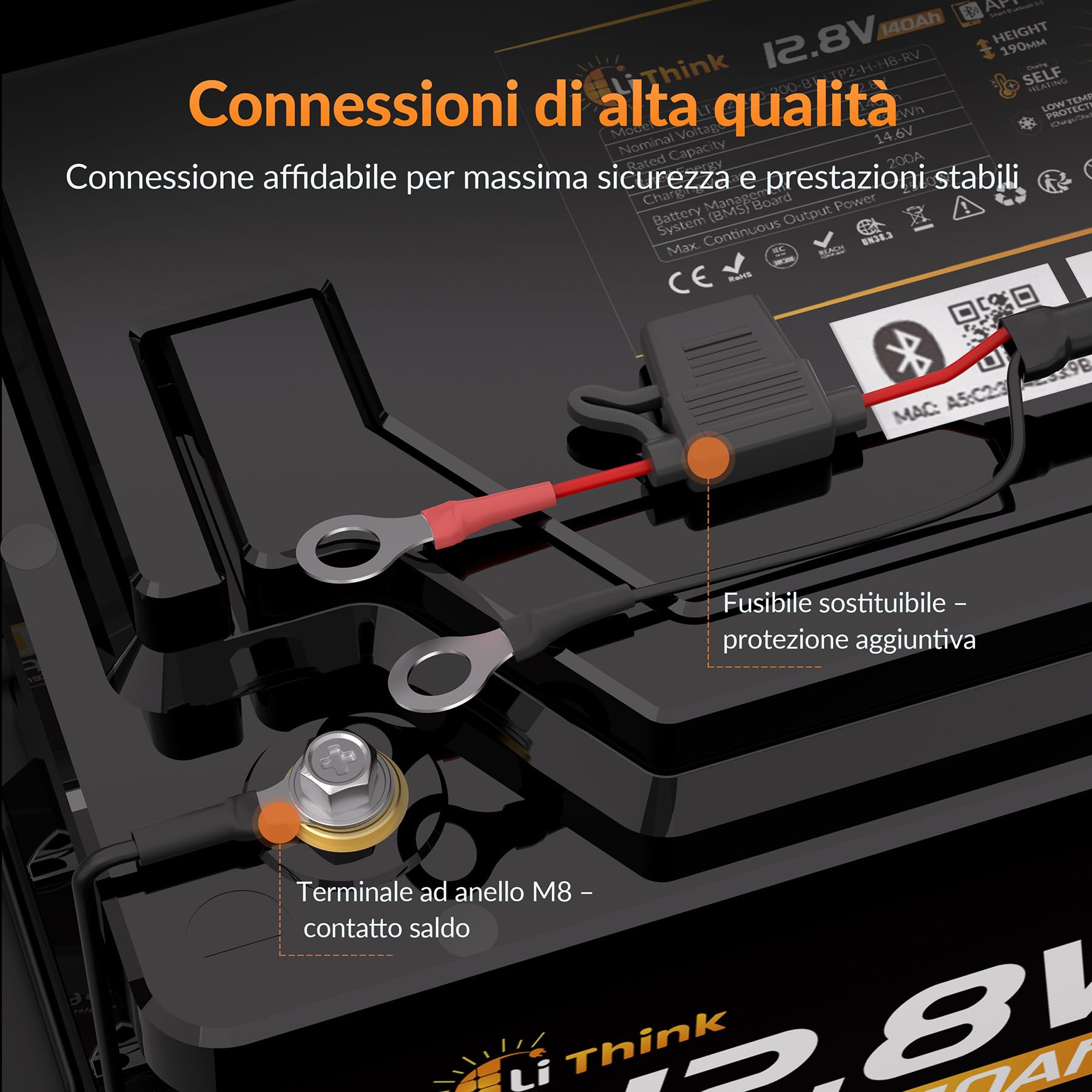 Caricabatterie 14,6V 10A a 2 canali, impermeabile IP65