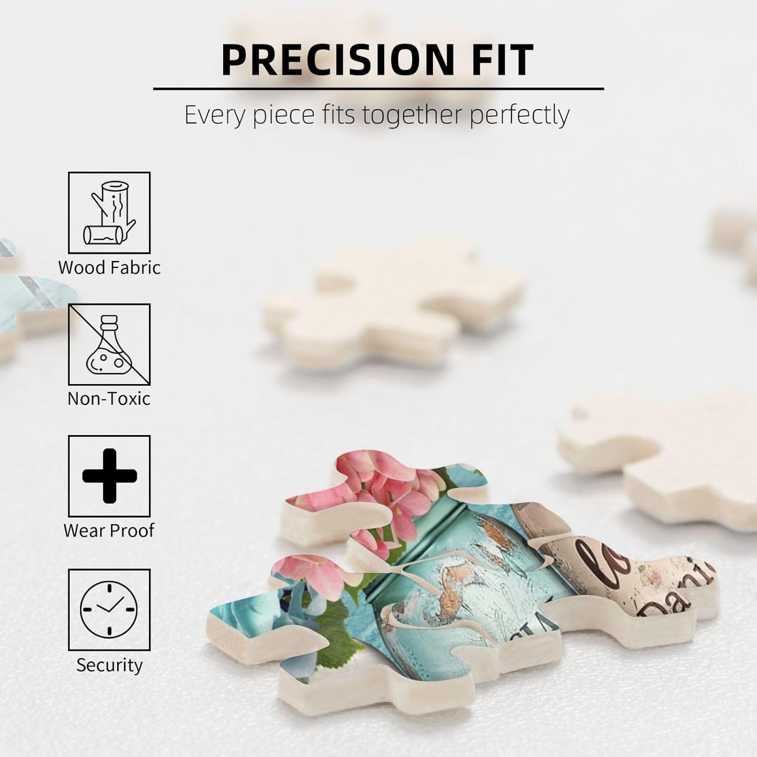 Christian Jigsaw Puzzle for Adults 1000 Pieces Farmhouse Butterfly Flowers Religious Puzzles Scripture Bible God Says You are Inspirational Wooden Puzzle for Living Room Family Activities Fun Games