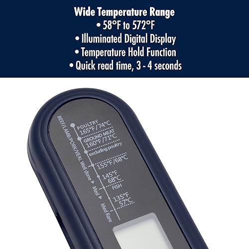 Miniatura 4 de HENCKELS Termómetro digital para barbacoa, 1 unidad, azul