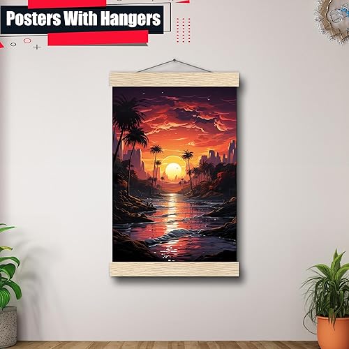 Miniatura 5 de Neon Sunset Vibes Florida Synthwave Sunset Framed poster Print, Retro Miami Style Wall Art, poster, Home Decor