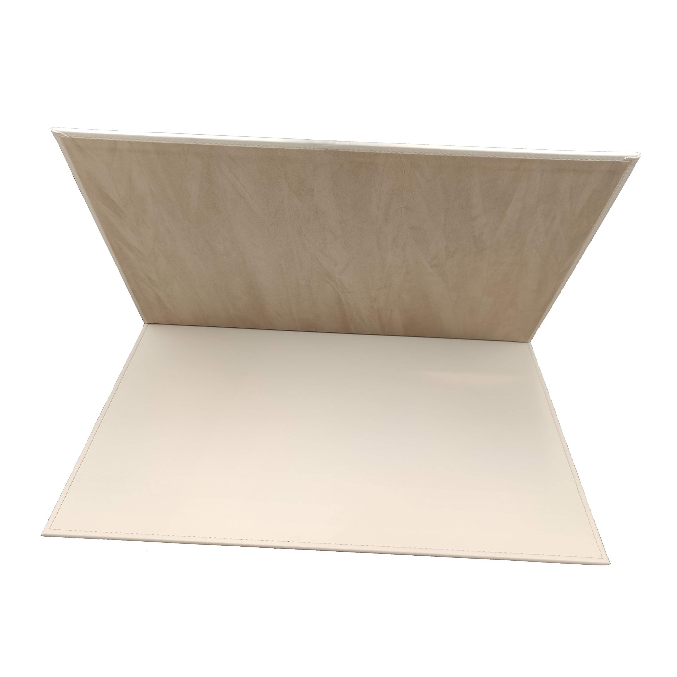 oggettando Set scrivania in Ecopelle con Accessori Composto da scrittoio apribile, portalettere, portapenne, portabigliettini (Beige)