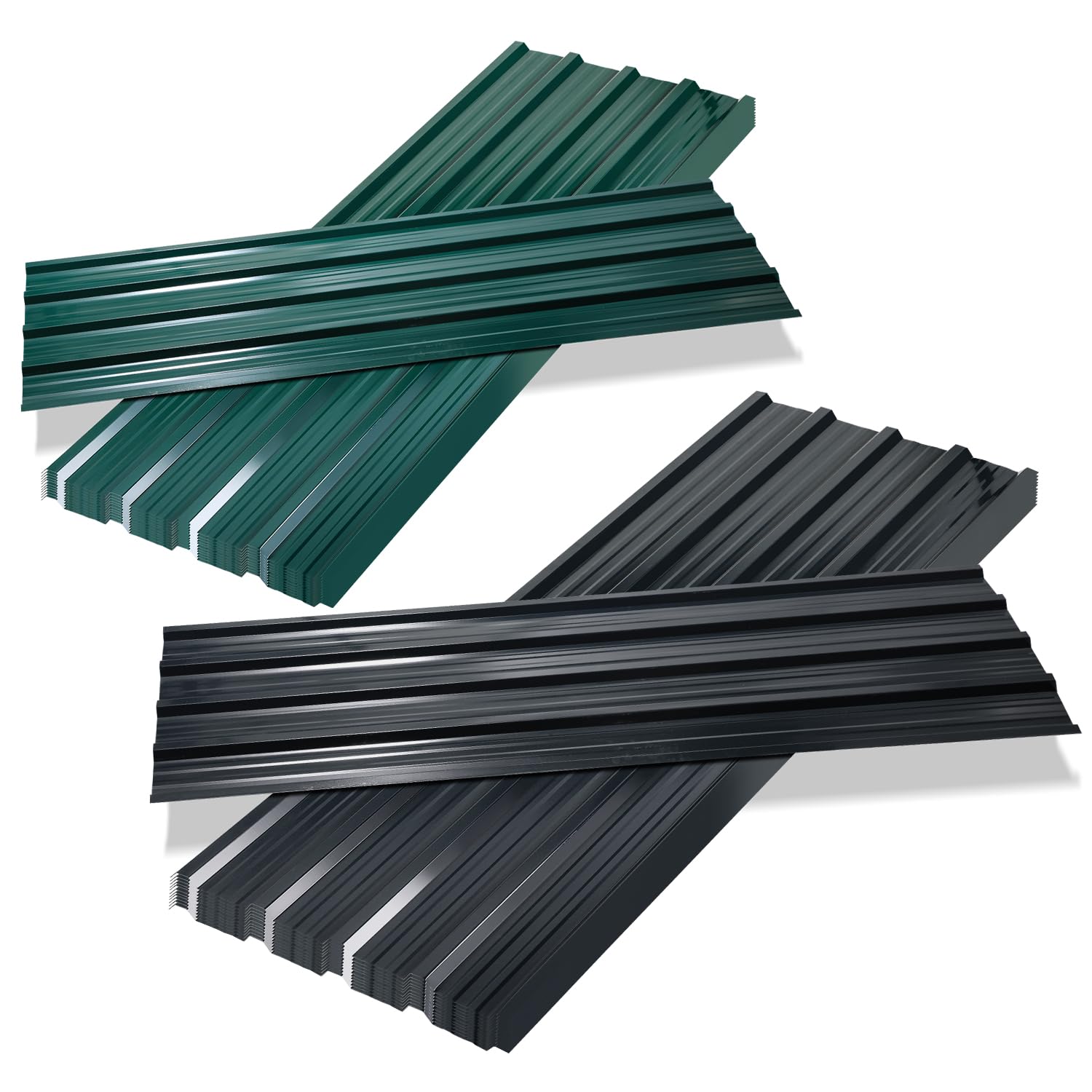 Chapa trapezoidal, 24 unidades, 129 x 46 cm, 7 m², chapa ondulada, galvanizada 0,25 mm, resistente a la corrosión, con guantes, chapa ondulada para garaje, antracita