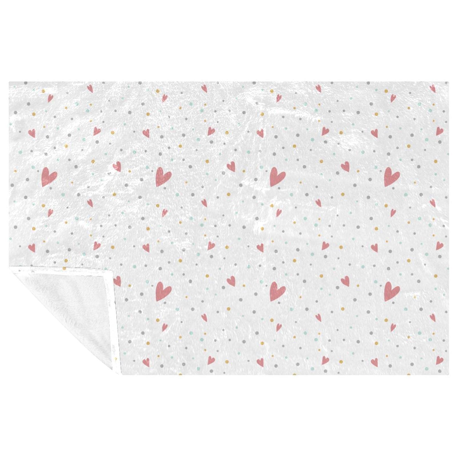 Couverture douce et chaude à pois 150x100 cm pour lit