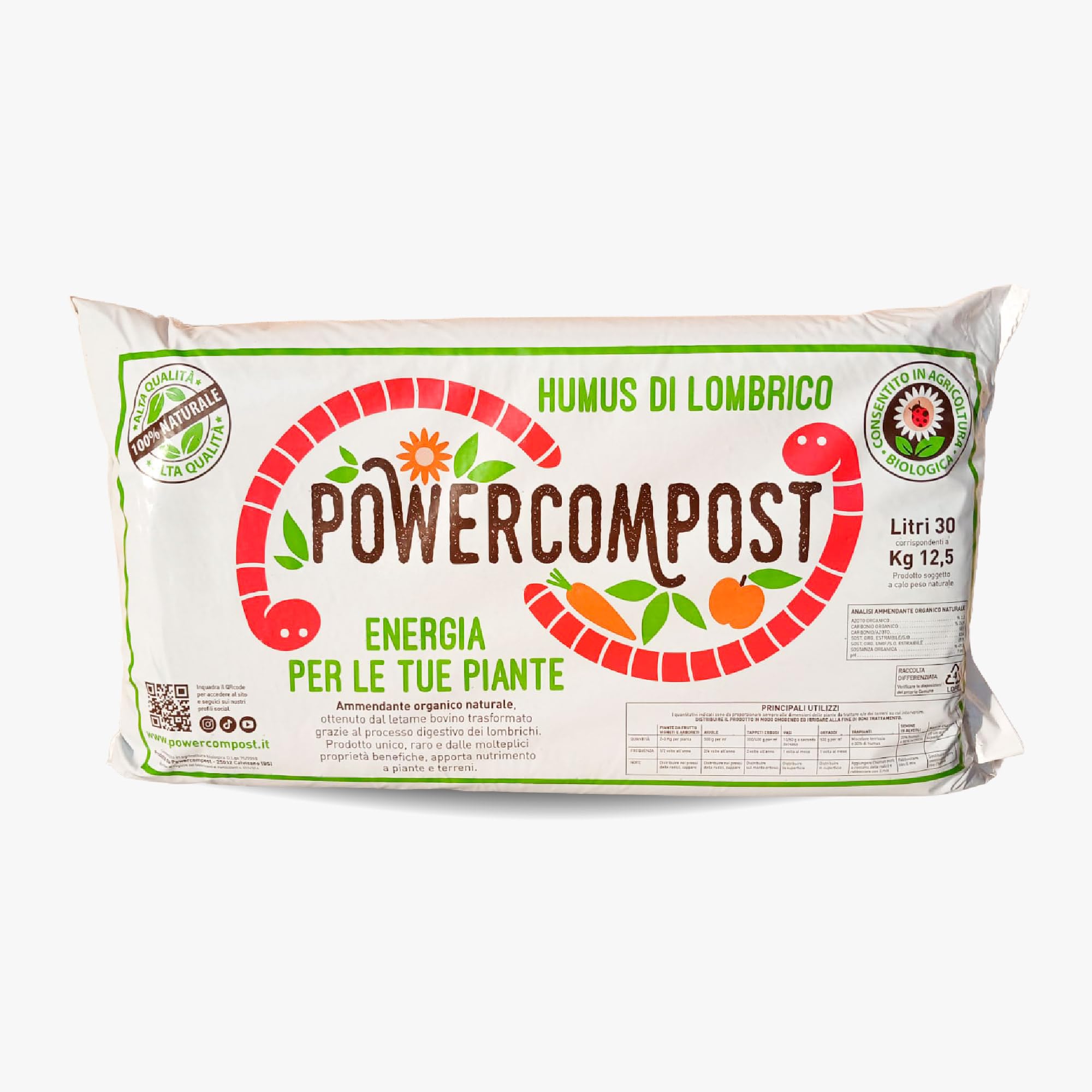 Humus di Lombrico – Sacco 30 L – Vermicompost 100% Naturale per Orto, Giardino, Piante e Vasi – Migliora Struttura del Terreno e Trattenimento Idrico (2)