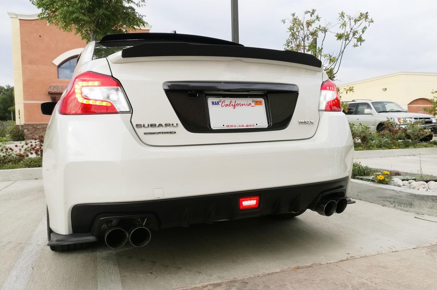 iJDMTOY Red Lens 3-in-1 LED Rear Fog Light Kit for 11-up Subaru Impreza WRX/STi, Functions as Tail Lamp, Brake Lamp, Backup Reverse Light (Includes Wire Harness & Mounting Bracket)
