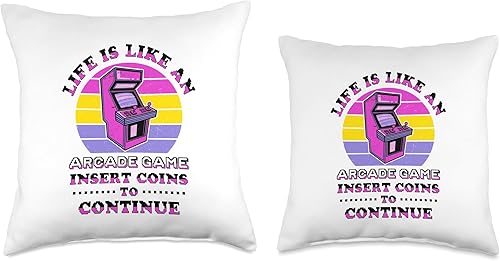 Miniatura 3 de Retro Gaming Gifts Video Player Retro Gamer Classic 80s Arcade Game - Almohada de 18 x 18 pulgadas, multicolor