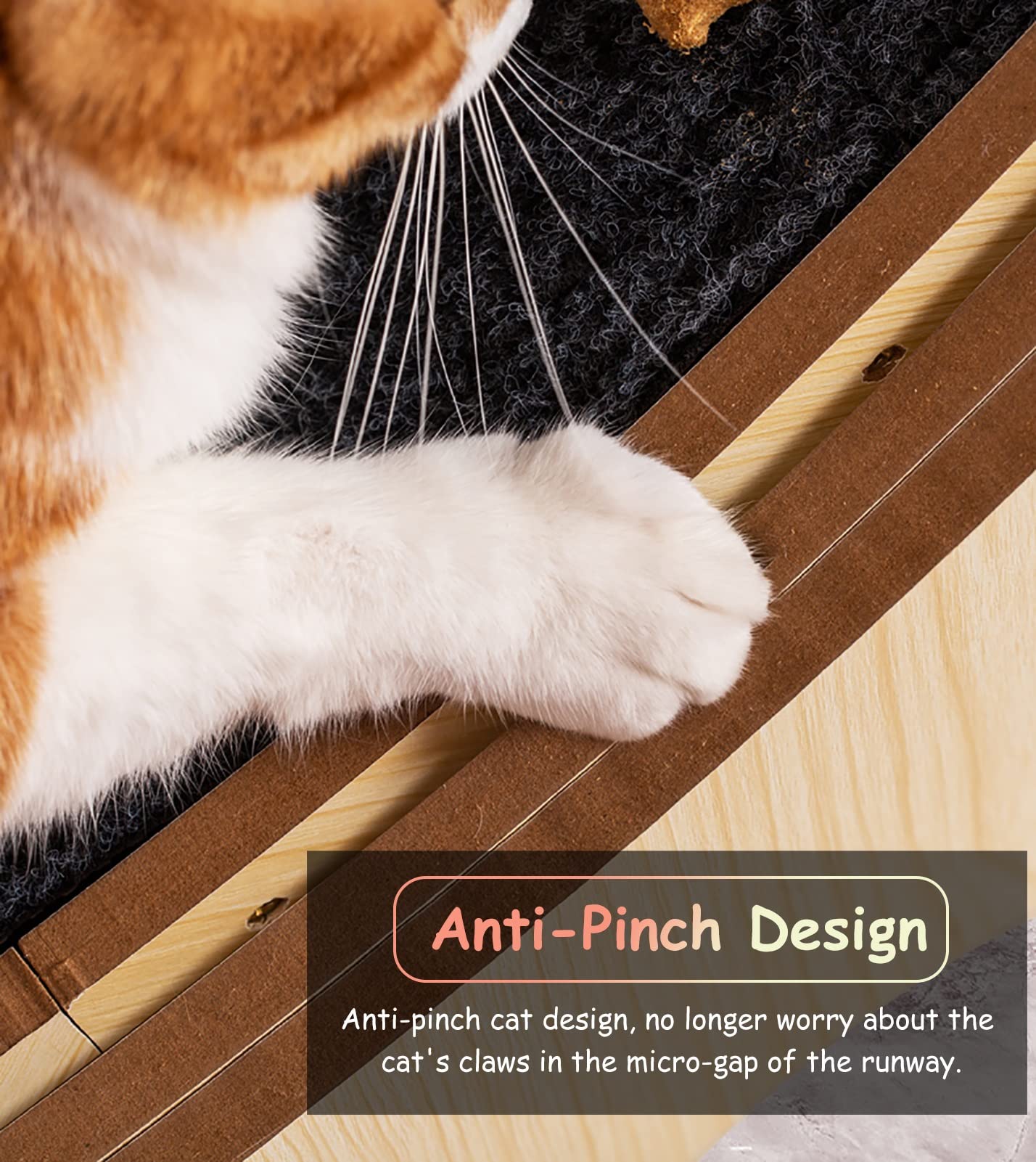 Tapis Roulant Silenzioso In Legno Con Ruota Per Esercizi Per Gatti Per Gatti Che Vivono In Casa, Ruota Per Criceti Silenziosa Anti-Pizzicamento Senza Spazi Vuoti Con Dis,Onecolor-M-80cm(31.5in)