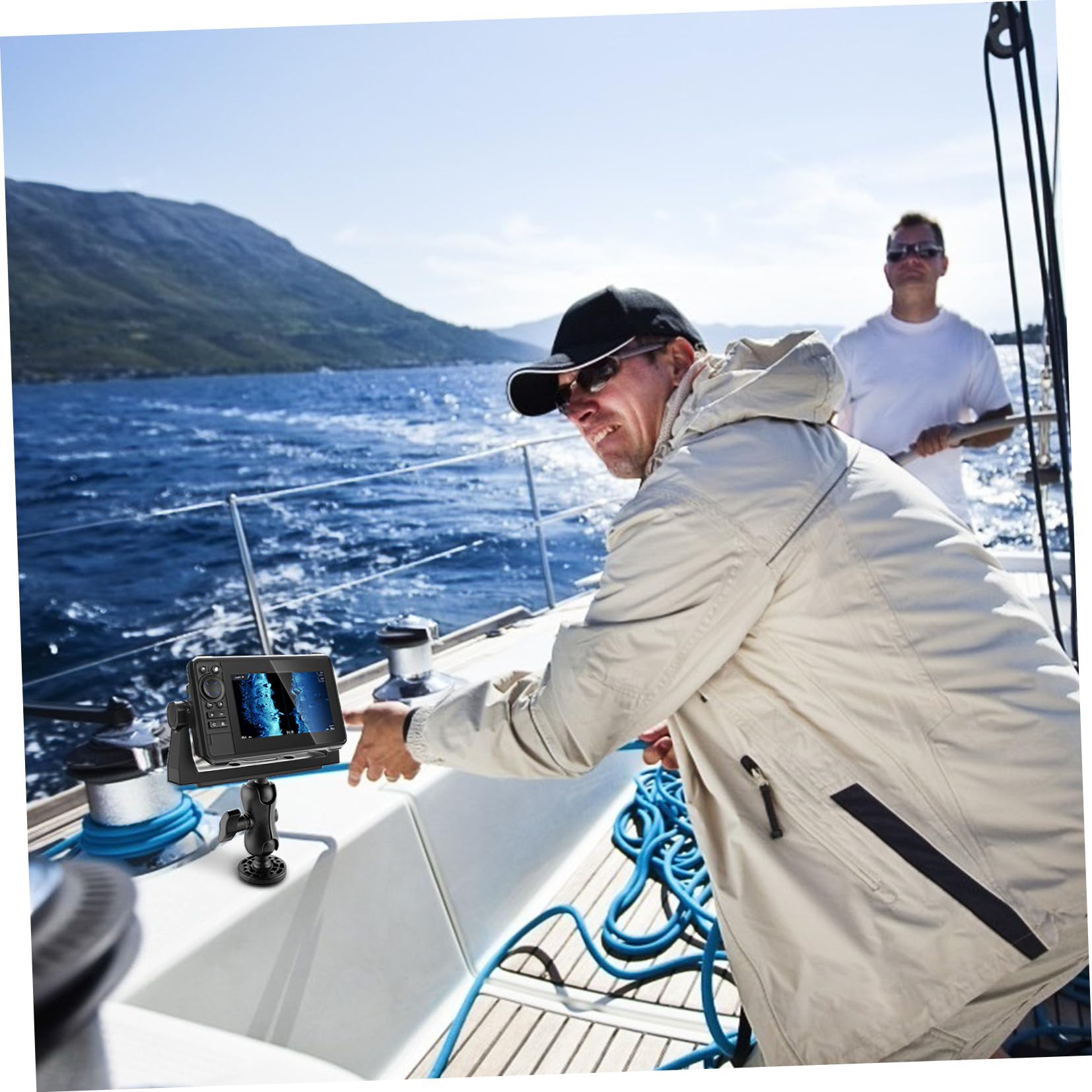 Fischfinderhalterung mit Kugelgelenk, Drehbar für Boot und Kajak
