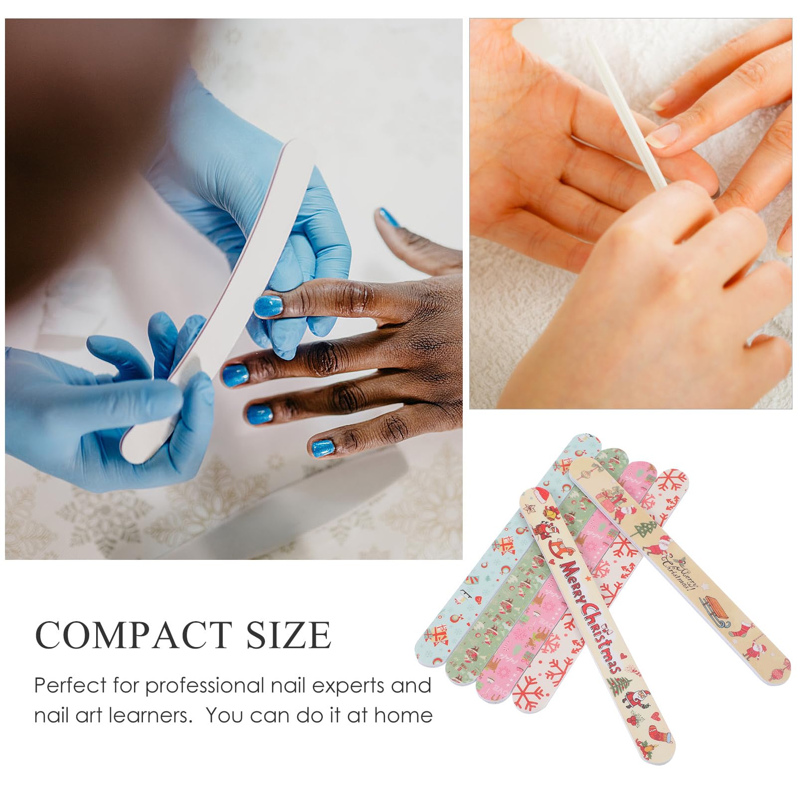 Healvian 96 Stück Nail Files Weihnachts Nagelfeile Nagelpolierstreifen Pedikürefeile Mit Weihnachtsmotiv Nagelfeile Mit Weihnachtsmotiv