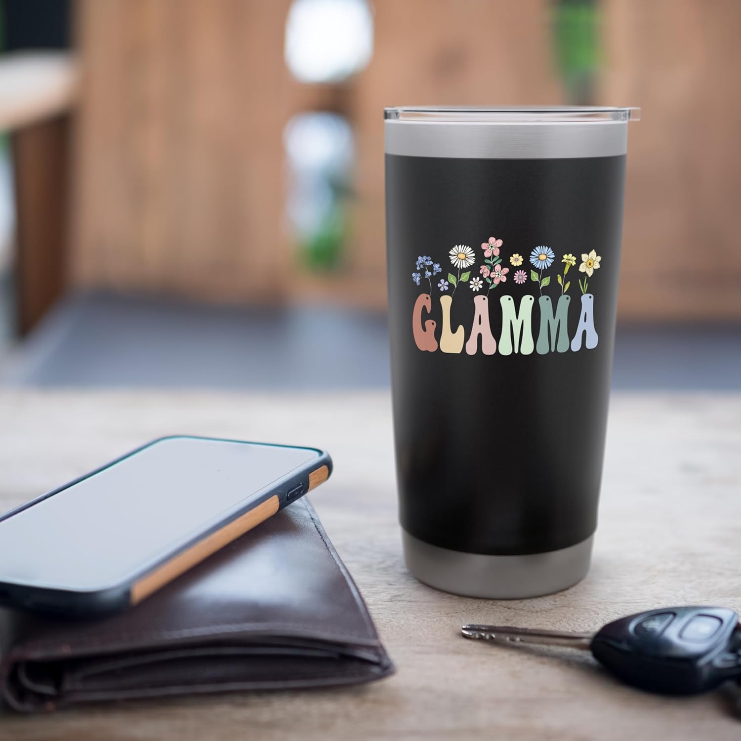 Glamma Gifts Women Wildflower Floral Design Glamma Stainless Steel Insulated Tumbler - Image 7