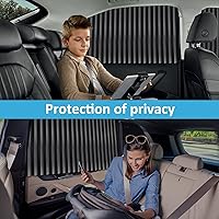 Vista 3 de XCBYT Car Window Shades - 2 Pack Car Privacy Curtain 99% Block Light Magnetic Sun Shade for Baby Privacy Protection Keep Cool in Summer Insulate