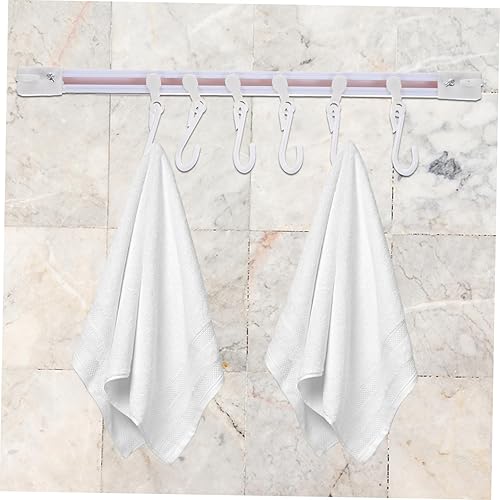 Miniatura 6 de CAXUSD Juego de 2 ganchos de gabinete para colgar en la pared, para colgar en la pared, barra, toalla, gancho de pared, gancho deslizante para