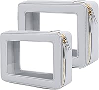 Vista 36 de Aveniee Bolsa organizadora de maquillaje transparente, bolsa de aseo de viaje, estuche cosmético para mujeres, bolsa portátil de maquillaje