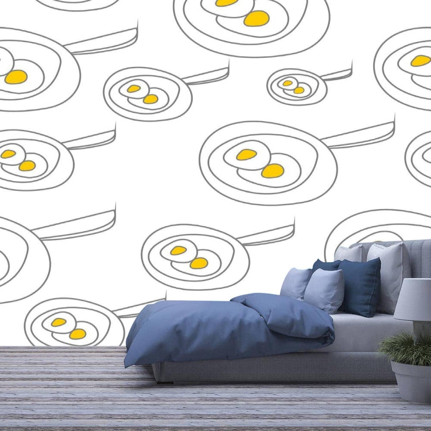 Papier Peint 3D Nourriture Animée 500x350 pour Chambre Enfant Éco-Responsable