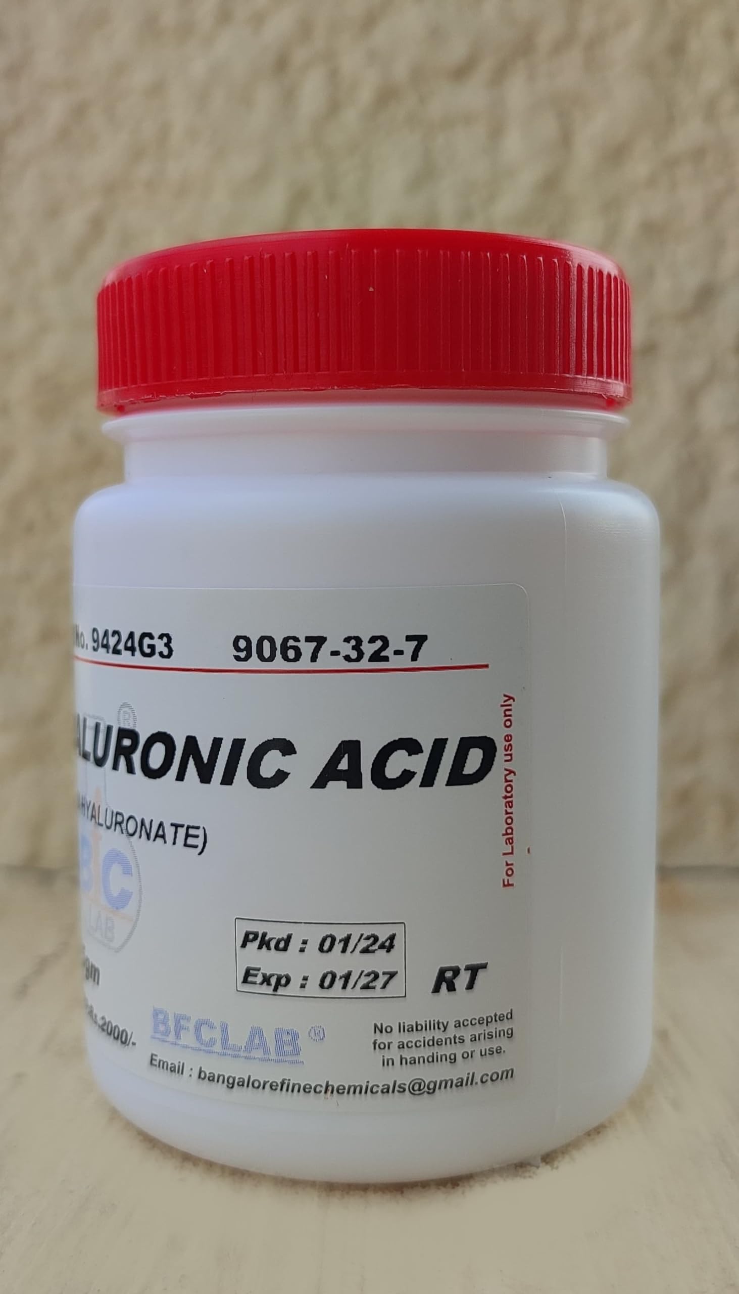BFC HYALURONIC ACID POWDER 99% Pure - 25gm "Molecular Weight : 800 KDA" — Amazon image 3