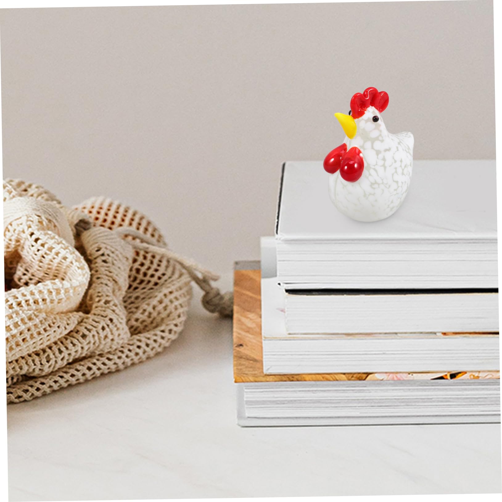 Alasum 4pezzi Decorazione Di Gallina Miniatura Scultura Per Scrivania Arredamento Elegante e Creativo Per Casa e Ufficio Artigianato Di Qualità Superiore