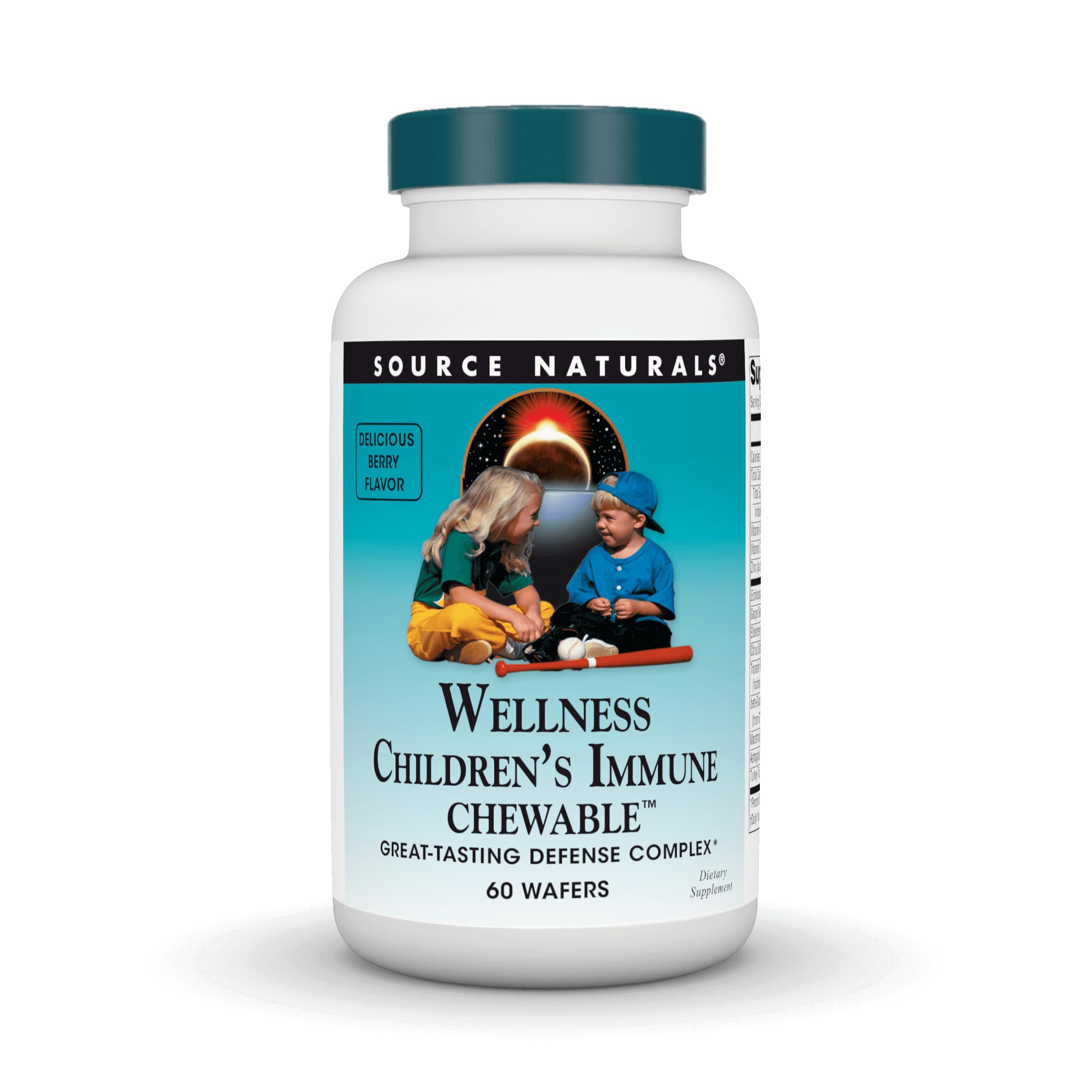 Source NaturalsWellness Children's Immune Chewable, Great-Tasting Defense Complex, Berry Flavored* - 60 Wafers