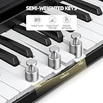 LEKATO FP-10 Beginners Portable Piano Keyboard 88 Keys Folding Digital Piano Sustaining Pedal Foldable Electric Piano Keyboard Semi-Weighted Wood Grain Key Midi